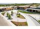 Aerial view of a shopping center's landscaped courtyard at 121 Big Bradley Way, Wendell, NC 27591