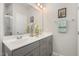 Elegant bathroom with double vanity and a shower at 131 Kinnakeet Dr, Durham, NC 27704