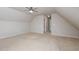 Bright bedroom with ceiling fan and access to bathroom at 131 Kinnakeet Dr, Durham, NC 27704