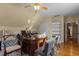 Spacious office with vaulted ceiling, natural light, and functional desk space at 1703 Happiness Hill Ln, Raleigh, NC 27614