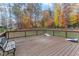 Spacious deck with cornhole and fall foliage views at 1726 Rapids Ct, Franklinton, NC 27525