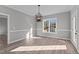Bright dining room with hardwood floors and a chandelier at 20 Wes Sandling Rd, Franklinton, NC 27525