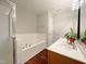 Bathroom with double vanity, garden tub, and separate shower at 2221 Valley Edge Dr # 105, Raleigh, NC 27614