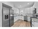 Modern kitchen with white cabinets, granite countertops, and stainless steel appliances at 2513 Rochelle St, Durham, NC 27703