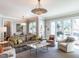 Sun-drenched living room with large windows and doors offering views of the outdoor living spaces at 2900 Glenanneve Pl, Raleigh, NC 27608