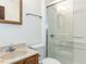 Clean bathroom with vanity, toilet and shower at 301 King Arthur Trl, Garner, NC 27529