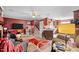 Open concept kitchen and living area with hardwood floors at 307 E Jackson St, Mebane, NC 27302
