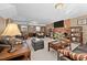 Comfortable living room with a fireplace and plenty of seating at 307 E Jackson St, Mebane, NC 27302
