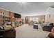 Spacious living room with a fireplace and comfortable seating at 307 E Jackson St, Mebane, NC 27302