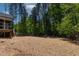 Large, treelined backyard at 3925 Cedar Knolls Dr, Youngsville, NC 27596