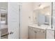 A well-appointed bathroom features a quartz countertop, undermount sink, and modern finishes at 40 Ironwood Blvd, Youngsville, NC 27596