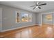 Hardwood floors and large window in living room at 416 N Cheatham St, Franklinton, NC 27525