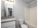 Updated bathroom with granite countertop and bathtub at 5321 Baywood Forest Dr, Knightdale, NC 27545