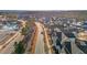 Aerial view of community with pool, road and homes at 547 Vine Pkwy, Pittsboro, NC 27312
