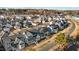Aerial view of neighborhood, showing homes and street at 547 Vine Pkwy, Pittsboro, NC 27312