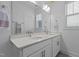 Clean bathroom with double vanity and modern design at 547 Vine Pkwy, Pittsboro, NC 27312