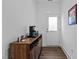 Modern entryway with a console table and coffee maker at 547 Vine Pkwy, Pittsboro, NC 27312