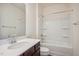 Clean bathroom with tub and shower combo at 833 Parc Townes Dr # 17, Wendell, NC 27591