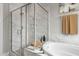 Spa-like bathroom with a soaking tub, tiled walk-in shower, and elegant fixtures at 116 Charlotte Knoll St # 7, Zebulon, NC 27597