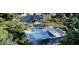 A stunning aerial view of the community pool and amenity area at 116 Charlotte Knoll St # 7, Zebulon, NC 27597