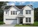 Two-story white brick house with a three-car garage and landscaping at 148 Charlotte Knoll St # 8, Zebulon, NC 27597