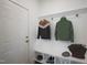 Convenient mudroom with built-in bench and storage at 148 Charlotte Knoll St # 8, Zebulon, NC 27597