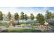 Community pool, clubhouse, and parking area at 148 Charlotte Knoll St # 8, Zebulon, NC 27597