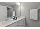 Clean bathroom with double vanity and a view of shower at 178 Charlotte Knoll St # 9, Zebulon, NC 27597