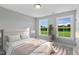 Bedroom with two windows overlooking a grassy field at 178 Charlotte Knoll St # 9, Zebulon, NC 27597