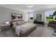 Spacious main bedroom with large bed and view to backyard at 178 Charlotte Knoll St # 9, Zebulon, NC 27597