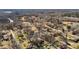 Wide aerial perspective showing the neighborhood's layout with homes amongst many bare winter trees at 1219 Carlton Ave, Burlington, NC 27217