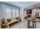 Cozy breakfast nook with built-in bench seating and window views at 131 Bessie Ln, Roxboro, NC 27574