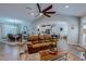 Open concept living room with a view of the kitchen and dining area at 131 Bessie Ln, Roxboro, NC 27574