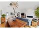 Open concept dining area with large wood table at 202 Dundas Ln, Raleigh, NC 27603