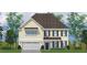 Two-story house with beige siding, shutters, and a two-car garage at 25 Accord Dr, Youngsville, NC 27596