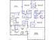 Floorplan showcasing the layout of the upper level of the home, including bedrooms and bathrooms at 25 Accord Dr, Youngsville, NC 27596