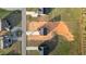Overhead shot of new home, with a poured driveway and a patch of exposed soil at 3689 Nc 62, Burlington, NC 27217