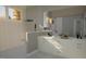Bright bathroom with double vanity, modern fixtures, and walk-in shower with sleek design at 3813 Peaceful Creek Trl, Zebulon, NC 27597
