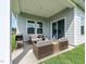 Relaxing covered patio with comfortable seating and a grill at 483 White Birch Ln, Angier, NC 27501