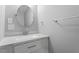 Modern bathroom with vanity, mirror, and towel rack at 520 S Bloodworth St, Raleigh, NC 27601