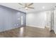 Bright bedroom with hardwood floors and an ensuite bathroom at 520 S Bloodworth St, Raleigh, NC 27601