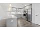Modern kitchen with gray cabinets and stainless steel appliances at 520 S Bloodworth St, Raleigh, NC 27601