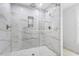 Large walk-in shower with marble tile at 520 S Bloodworth St, Raleigh, NC 27601