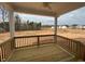 New wood porch shows the beautiful backyard views and fresh air, perfect for outdoor living at 60 Cordoba Dr, Franklinton, NC 27525