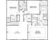 Upstairs floor plan features three bedrooms, laundry, and loft at 60 Cordoba Dr, Franklinton, NC 27525