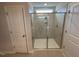 Shower stall with glass door and tiled walls at 60 Cordoba Dr, Franklinton, NC 27525