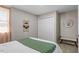 Cozy bedroom with a double bed and neutral decor at 816 Peyton St, Raleigh, NC 27610