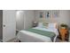 Bright bedroom with double bed and calming decor at 816 Peyton St, Raleigh, NC 27610
