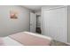 Charming bedroom with double closets and access to hall at 816 Peyton St, Raleigh, NC 27610