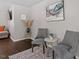 Additional sitting area with two armchairs and a stylish side table at 816 Peyton St, Raleigh, NC 27610